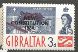 Gibraltar, př. CONSTITUTION 1964, různá známka